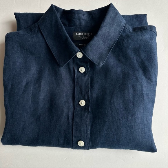 NWT Jcrew Wren slim shirt in Baird McNutt Irish linen | Size 0 - Picture 2 of 5